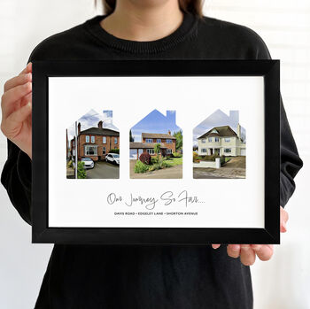 Three Photo Personalised Print With Framing Available, 4 of 9