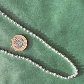 Large Ball Chain In Sterling Silver, 2 of 4