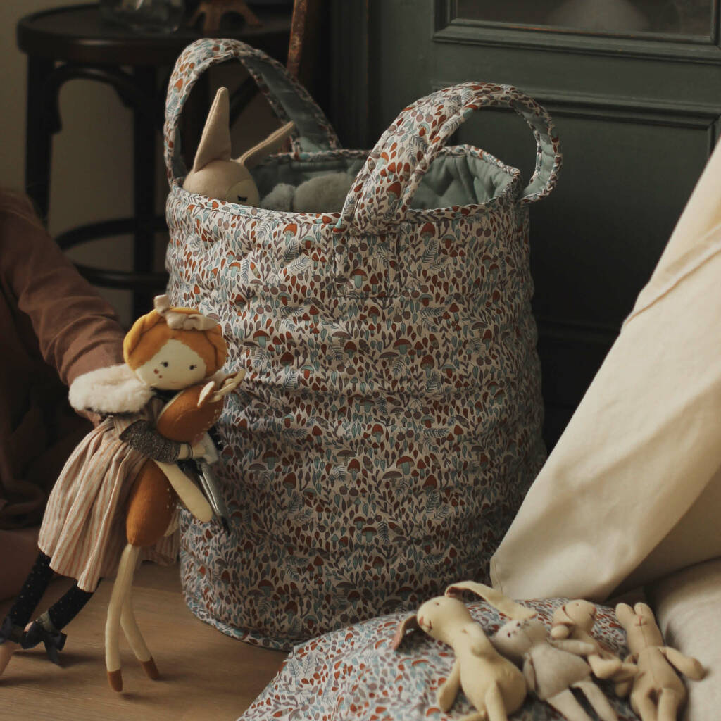 Large Quilted Storage Basket Woodland Walk By Avery Row