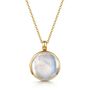 Mother Of Pearl Round Locket 18k Gold Plate, thumbnail 1 of 6