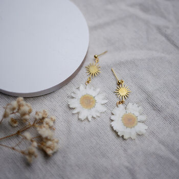 Daisy Sunrise Stud Earrings In Gold Plated Silver, 5 of 8