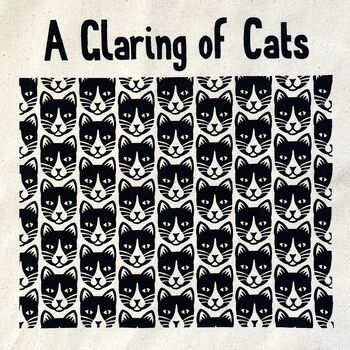 Cats Tote Bag. A Glaring Of Cats. Cotton Bag, 2 of 2