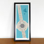 Peloton Roundabout Cycling Art Poster, thumbnail 2 of 9