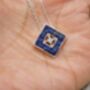 Lapis Lazuli And Opal 925 Silver Necklace Pendant, thumbnail 9 of 9