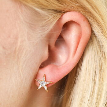 Crystal Star Stud Earrings, 3 of 3