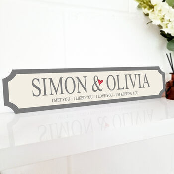 Personalised 'My Valentine' Street Sign, 5 of 6