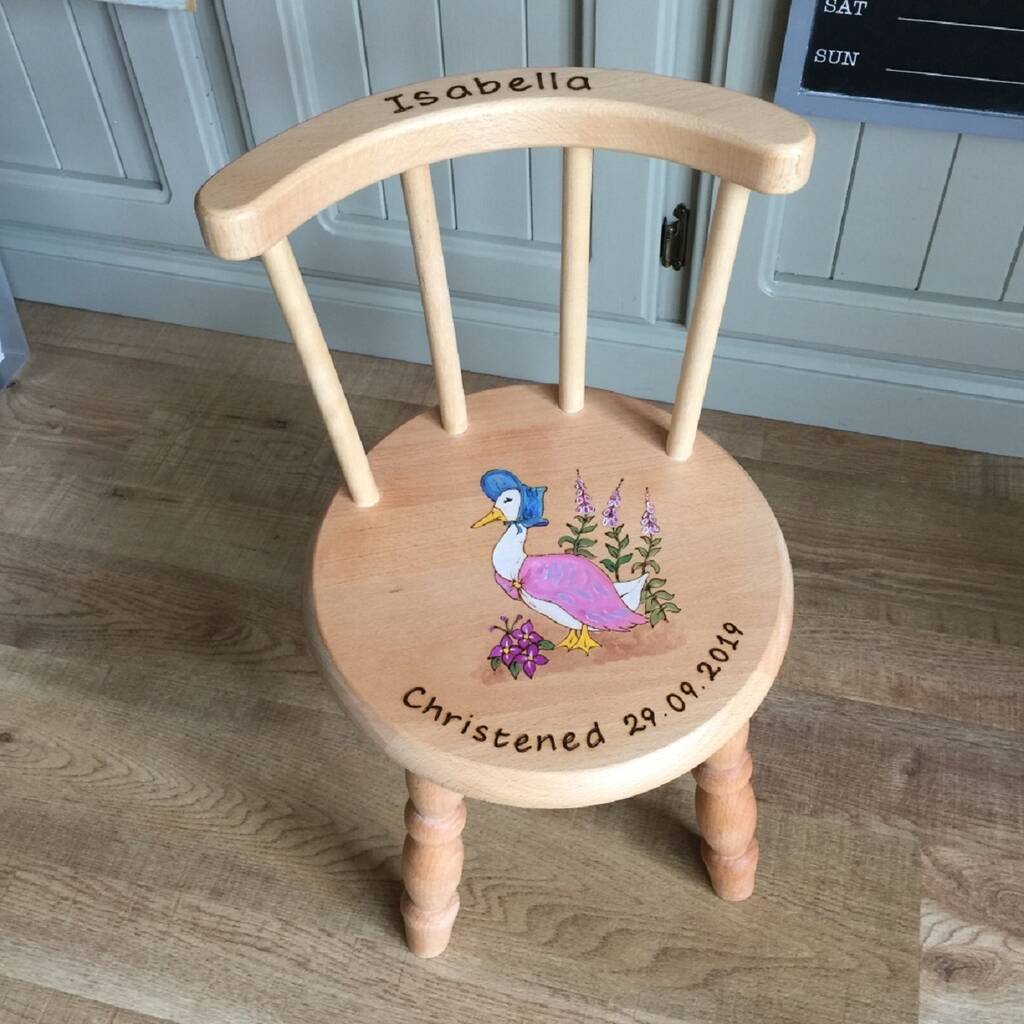 Personalised wooden chair