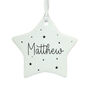 Personalised White Christmas Star Decoration With Name, thumbnail 4 of 4