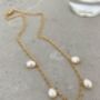 Dainty Gold 18 K Pearl Choker Necklace, thumbnail 1 of 6