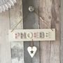 Personalised Name Sign Door Plaque With Vintage Heart, thumbnail 3 of 5