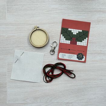 Have A Holly, Jolly Christmas! Christmas Mini Matchbox Cross Stitch Kit, 5 of 5