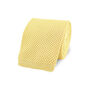 Wedding Handmade Polyester Knitted Pocket Square In Pastel Yellow, thumbnail 3 of 6