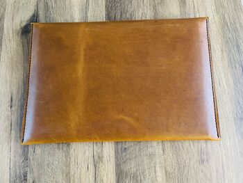 Personalised A4 Tan Leather Documents Folder, 8 of 11