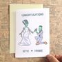 Personalised Bride Of Frankenstein Engagement Card, thumbnail 1 of 5