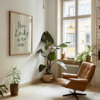 How Lucky Are We Handwritten Wall Art Print, 6 of 8
