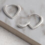 Sterling Silver Pear Hoops, thumbnail 1 of 5