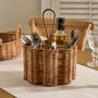 Scalloped Wicker Cutlery Basket, thumbnail 1 of 5
