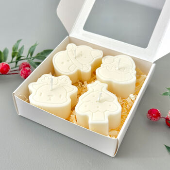 Festive Soy Wax Tealight Gift Set And Secret Santa Gift, 2 of 12
