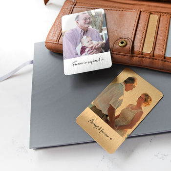 Personalised Photo With Text Metal Wallet Card, 2 of 5
