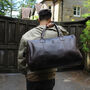 'Watkins' Men's Leather Travel Bag In Chestnut, thumbnail 1 of 12