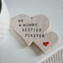 Me And Mummy Ceramic Heart Magnet, thumbnail 2 of 5