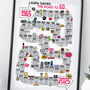 60th Birthday Personalised Print The Road To 60, thumbnail 6 of 11