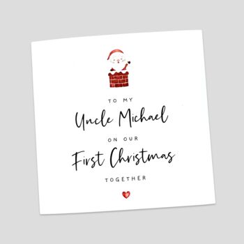 Personalised 1st Christmas Card As Uncle, 3 of 4