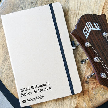Personalised Teacher Notebook With Spotify Code, 2 of 7