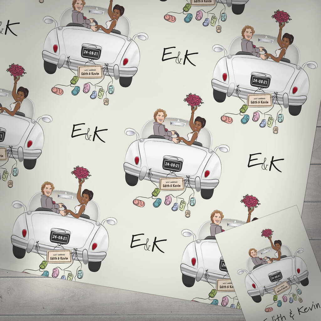 Personalised Wedding Wrapping Paper, 1 of 8