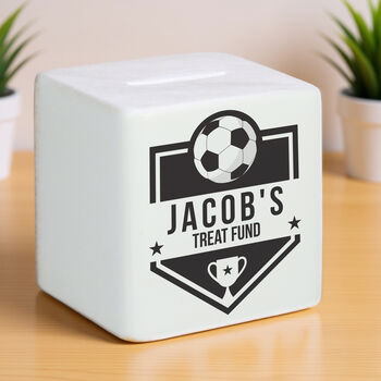 Personalised Football Badge Money Box, 3 of 6