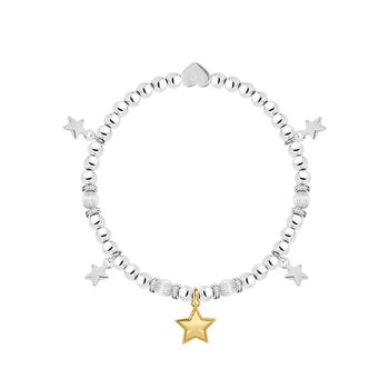 Well Done Gold Star Charm Bracelet In Flower Box, 2 of 3