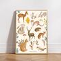 A4 Children's Print, Forest Friends Woodland Creatures, thumbnail 1 of 5