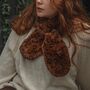 Cocoa Leopard Faux Fur Scarf, thumbnail 2 of 3