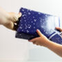 Navy Stars Christmas Wrapping Paper Gift Tag Set, thumbnail 6 of 8