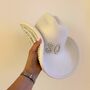 Birthday Rodeo Theme Pearl And Diamante Cowboy Hat, thumbnail 1 of 3