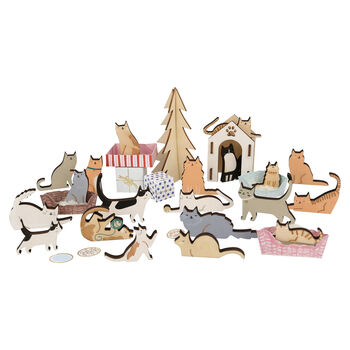 Cat Wooden Advent Calendar In A Suitcase, 3 of 4