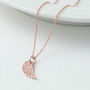 18ct Rose Gold Plated Angel Wing Necklace, thumbnail 1 of 3