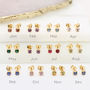 18ct Gold Plated Sterling Silver Birthstone Earrings, thumbnail 3 of 6