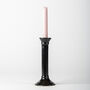 Handmade Ink Black Ceramic Taper Candlestick, thumbnail 1 of 3