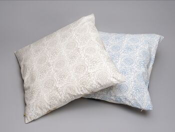 Pichola Floral Pattern Cushion Cover In French Grey, 7 of 7
