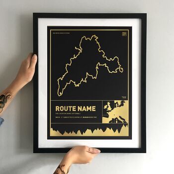Personalised Gold Foil Route Map, 2 of 5