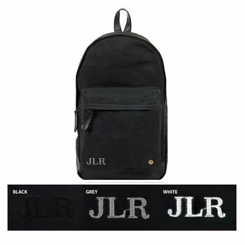 Personalised Canvas Classic Backpack/Rucksack, 7 of 12