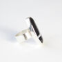 Black Banded Agate And Sterling Silver Gemstone Ring, thumbnail 5 of 12