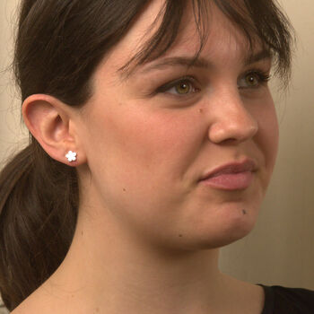 Heart Flower And Moon Three Pairs Of Sterling Silver Earrings, 2 of 3