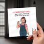 Funny New Baby Card, Meet Rachel Parody Design, thumbnail 2 of 7