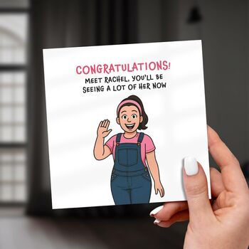 Funny New Baby Card, Meet Rachel Parody Design, 2 of 7
