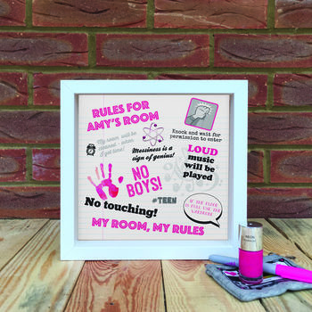 teenager personalised bedroom rules by applemint designs ...