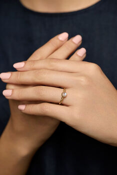 Moonstone Gold Vermeil Ring, 2 of 7