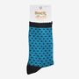 Women's Glitter Socks Teal Black Small Polka Dots, thumbnail 5 of 5