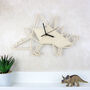 Stegosaurus Geometric Dinosaur Wall Clock, thumbnail 1 of 2
